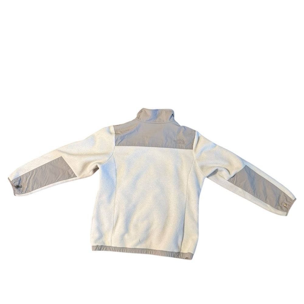 The North Face Girls Jacket Large White Gray Delani Fleece XL 18 Junior Outdoors - Picture 2 of 15
